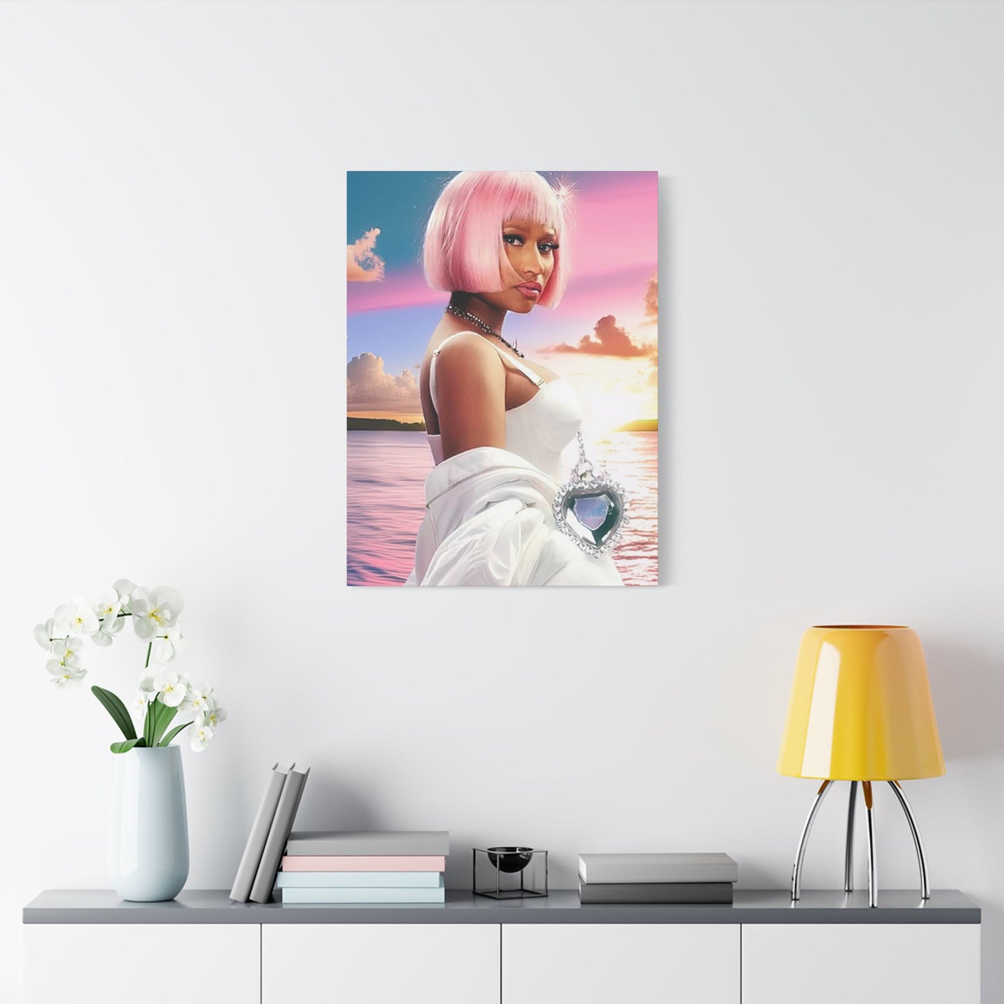 Minaj AI Satin Canvas, Stretched