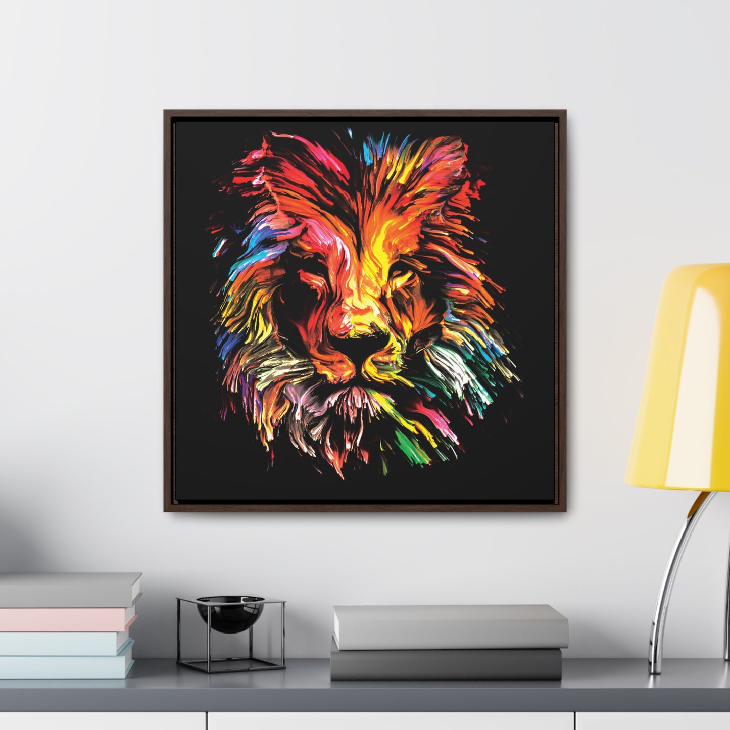 Lion, Gallery Canvas Wraps, Square Frame