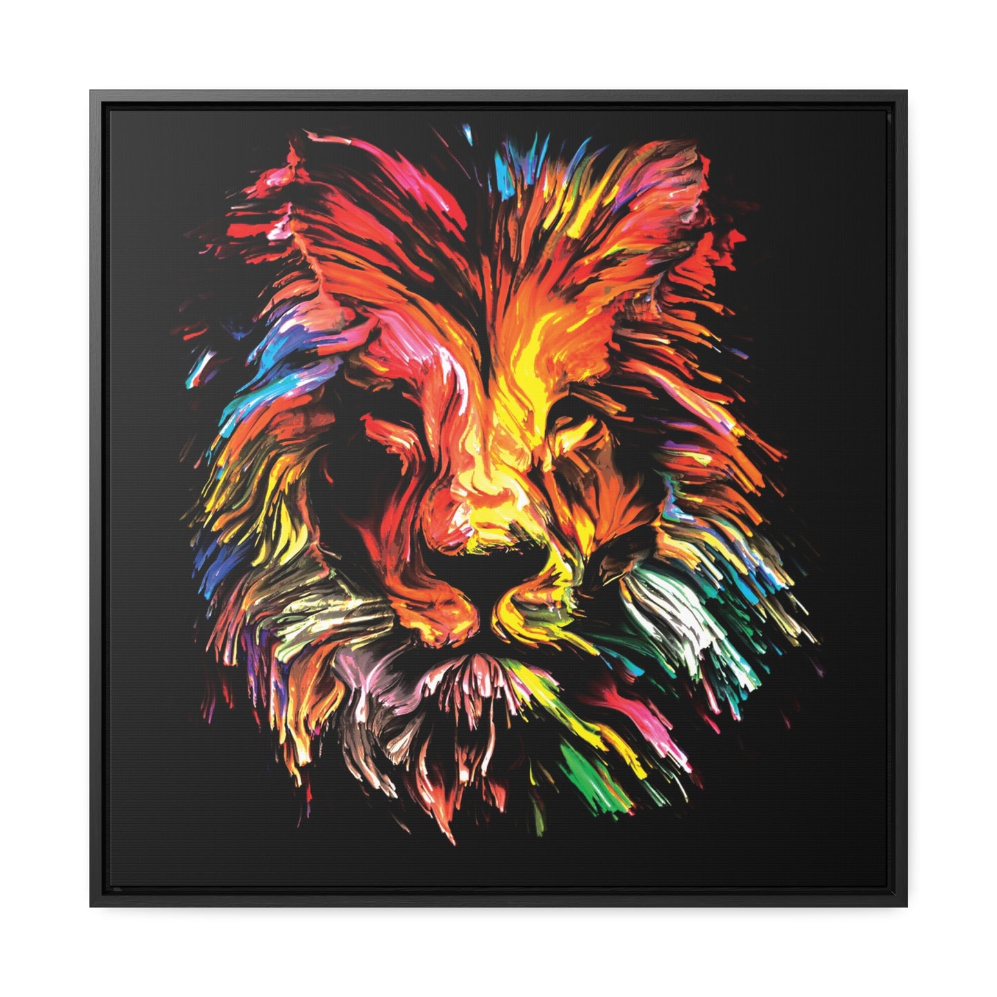 Lion, Gallery Canvas Wraps, Square Frame