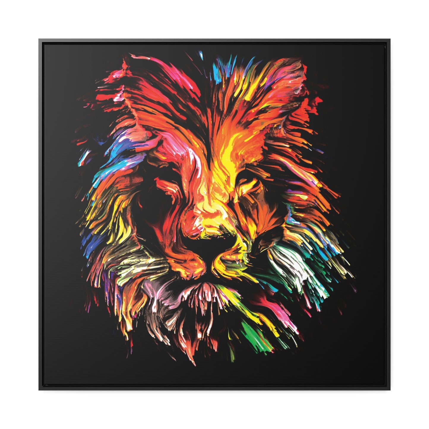 Lion, Gallery Canvas Wraps, Square Frame