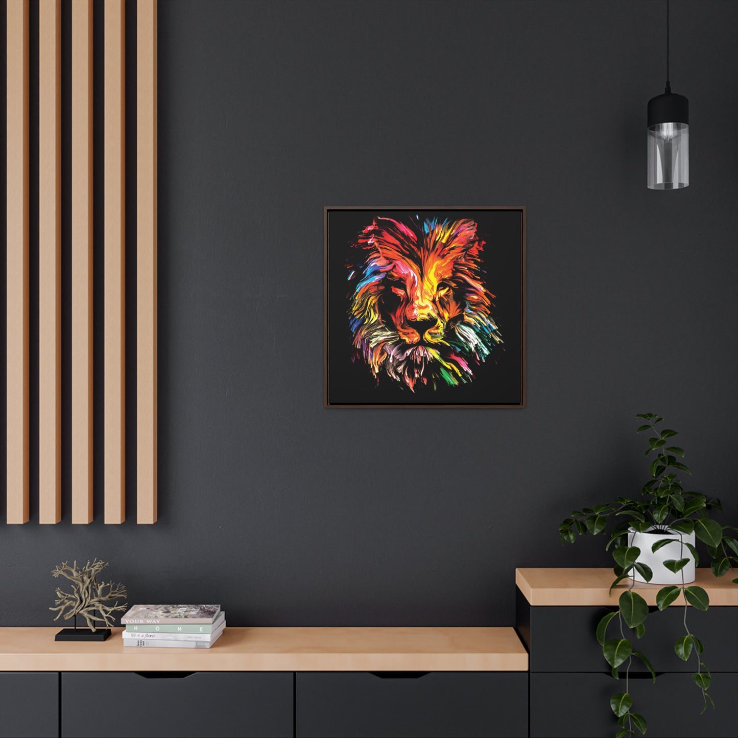 Lion, Gallery Canvas Wraps, Square Frame