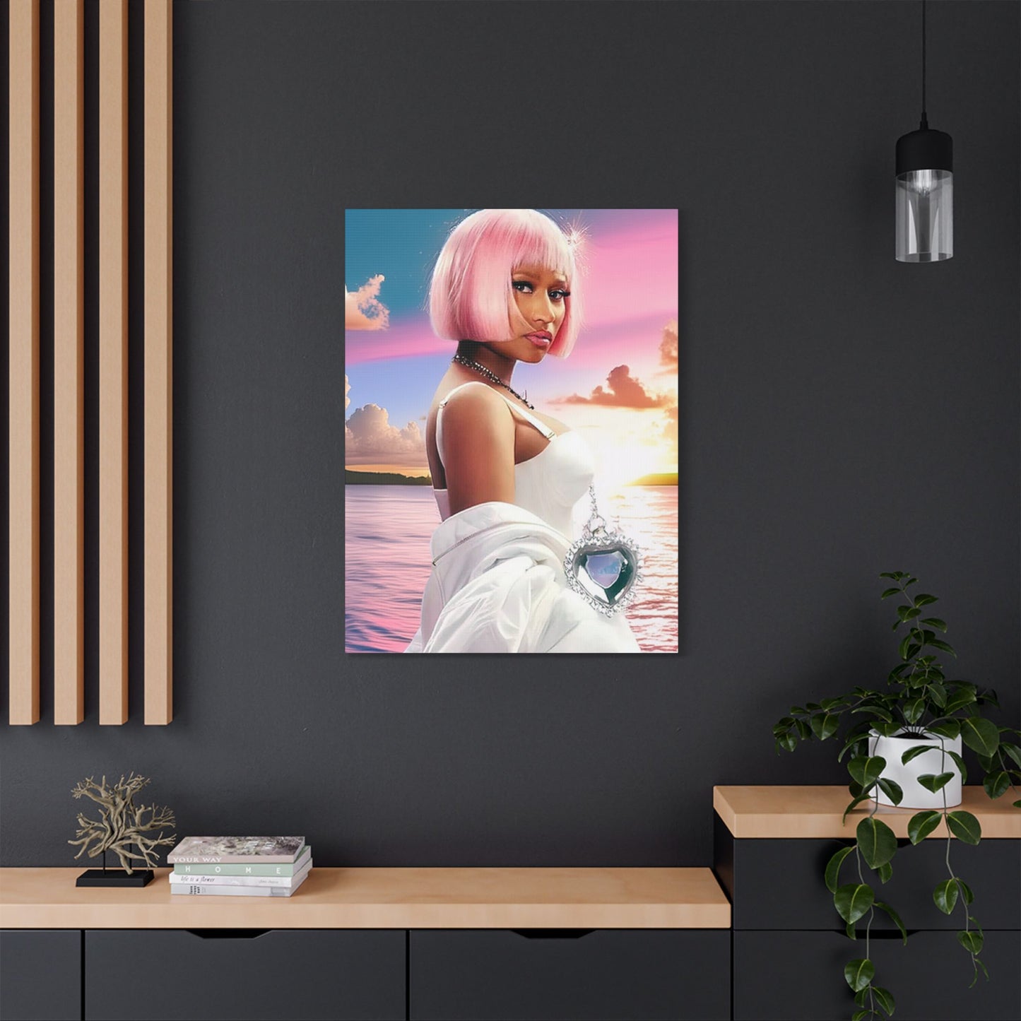 Minaj AI Satin Canvas, Stretched