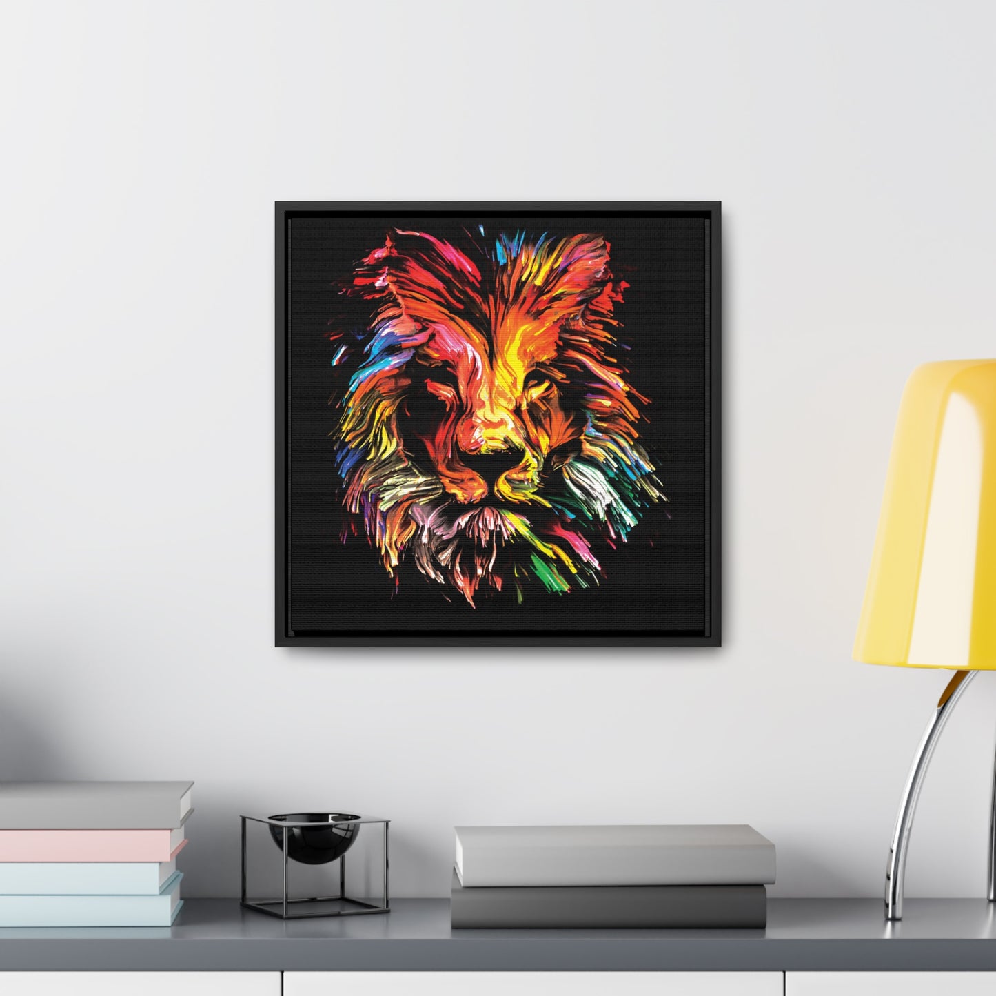 Lion, Gallery Canvas Wraps, Square Frame