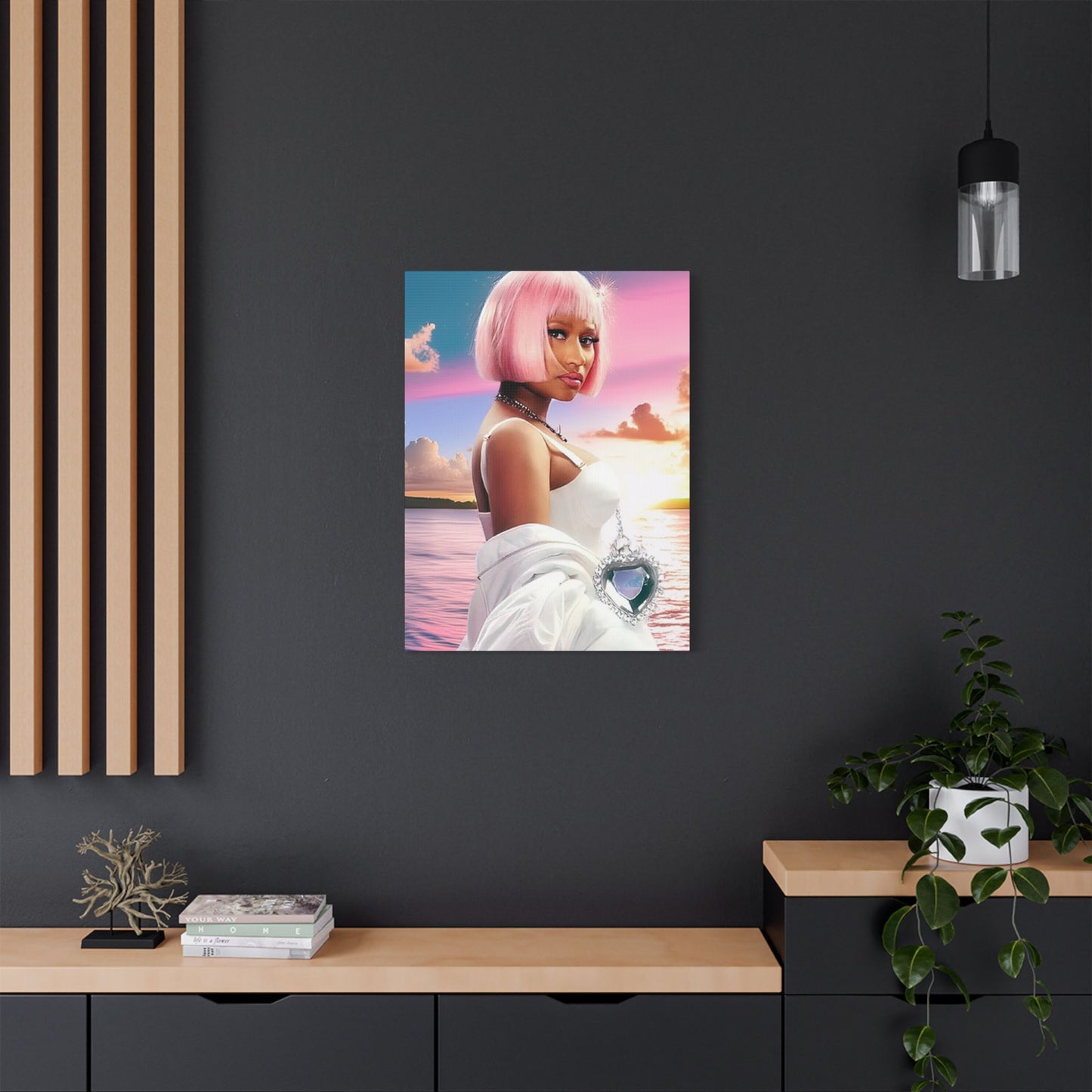 Minaj AI Satin Canvas, Stretched