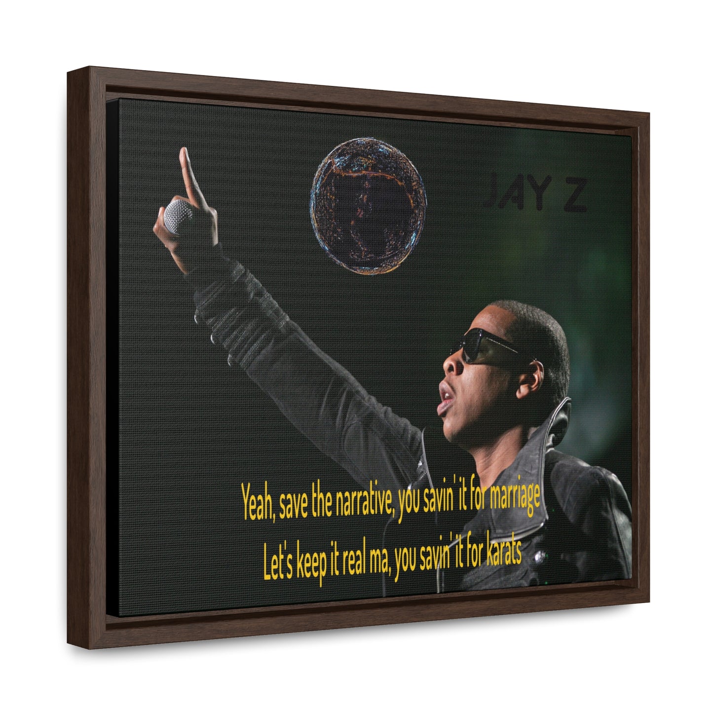 JAY Z Gallery Canvas Wraps, Horizontal Frame