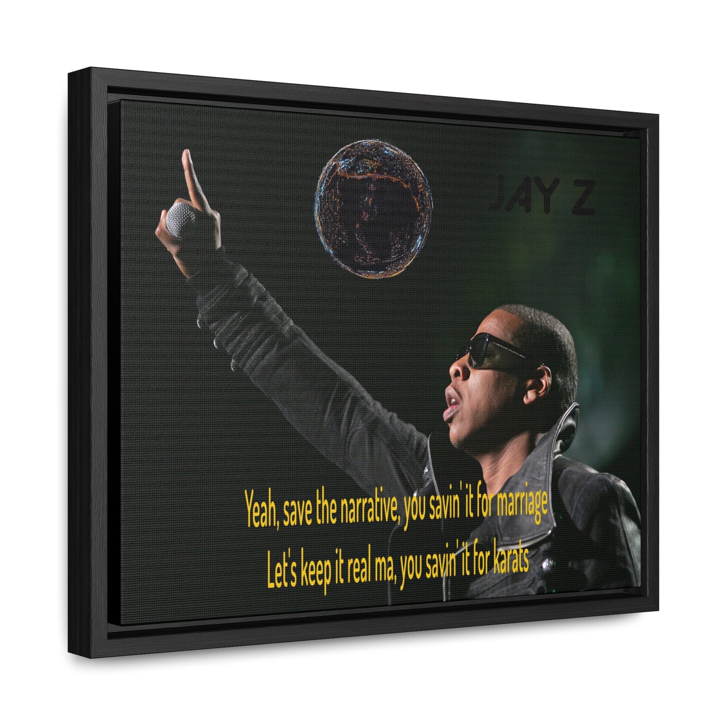 JAY Z Gallery Canvas Wraps, Horizontal Frame