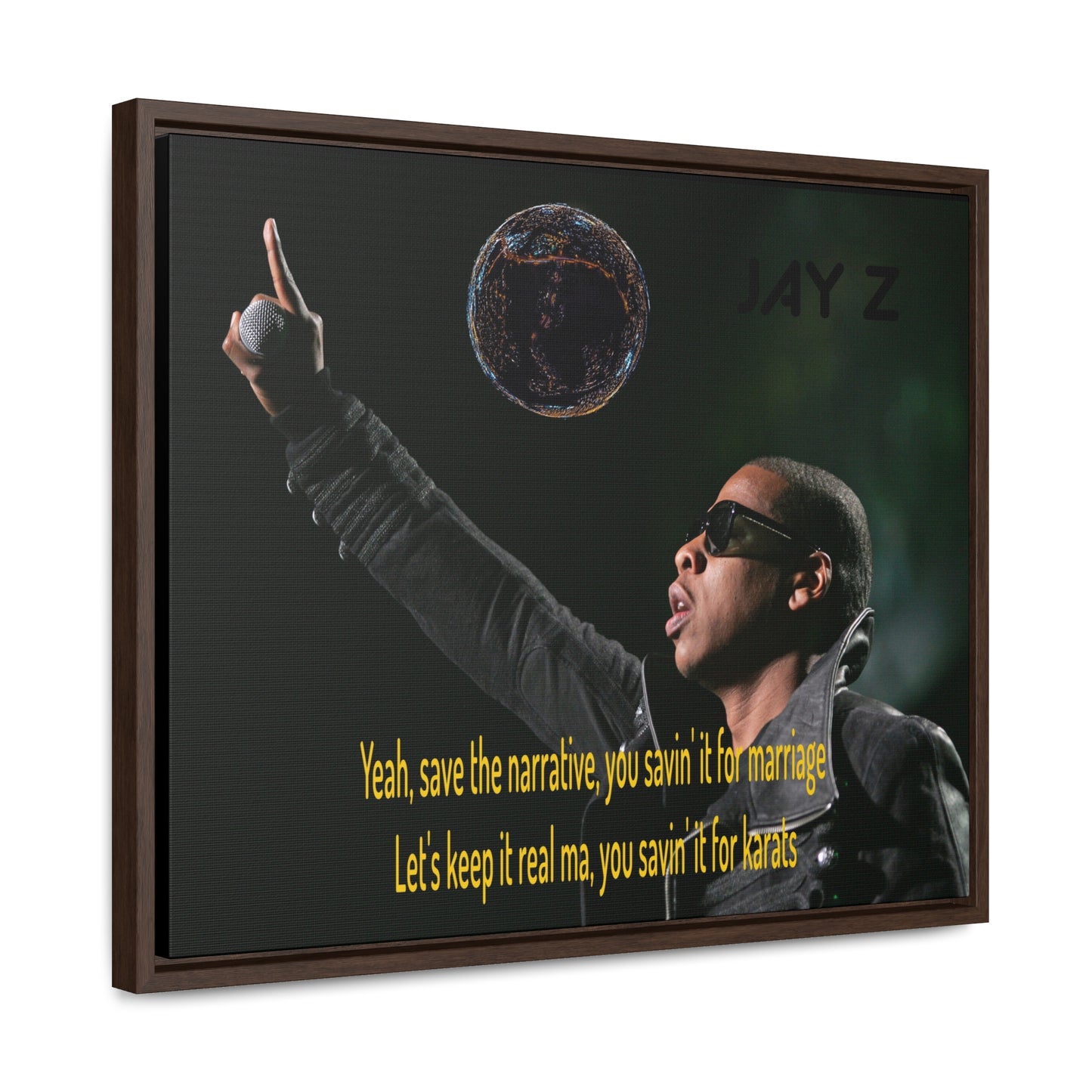 JAY Z Gallery Canvas Wraps, Horizontal Frame