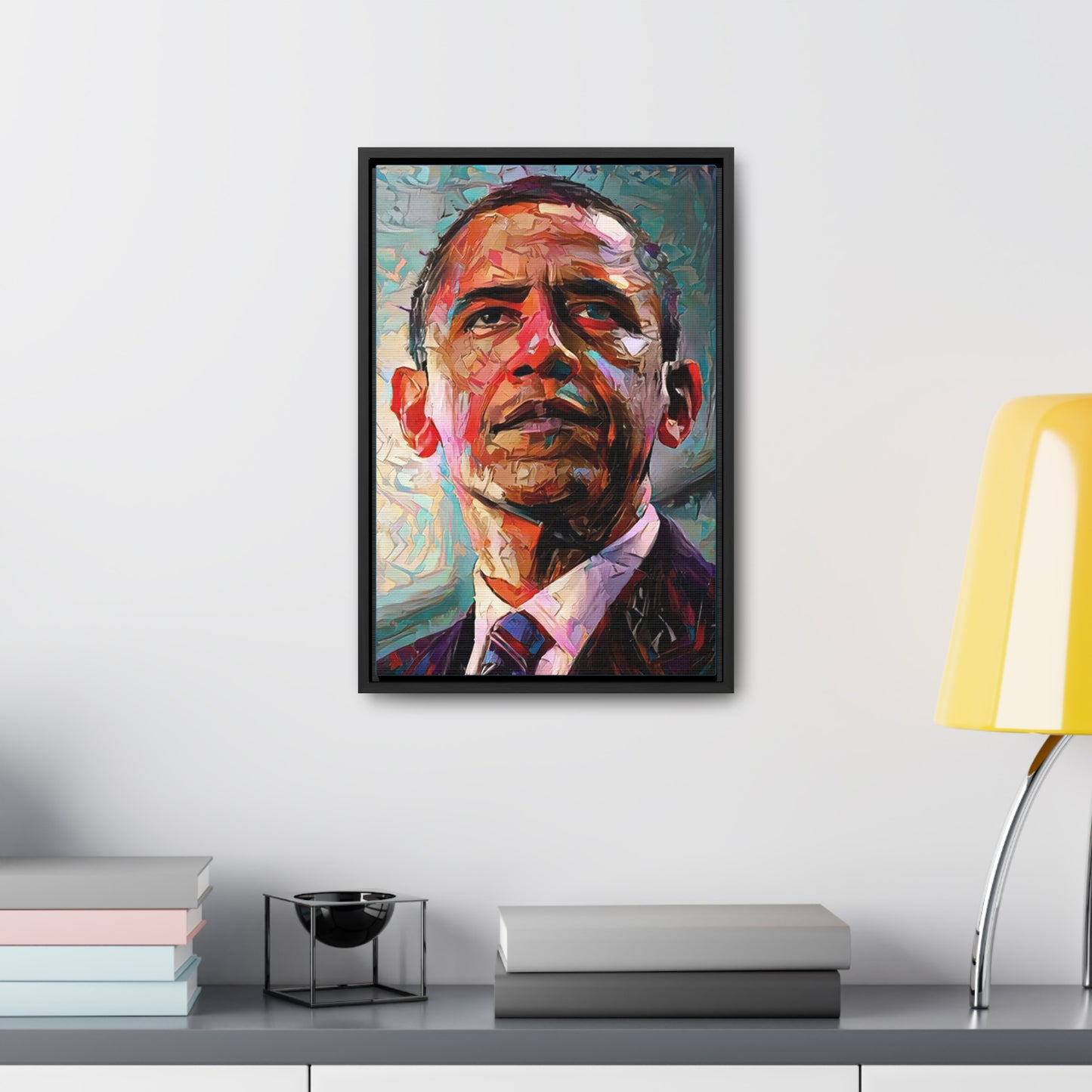 Obama Canvas Wraps, Vertical Frame