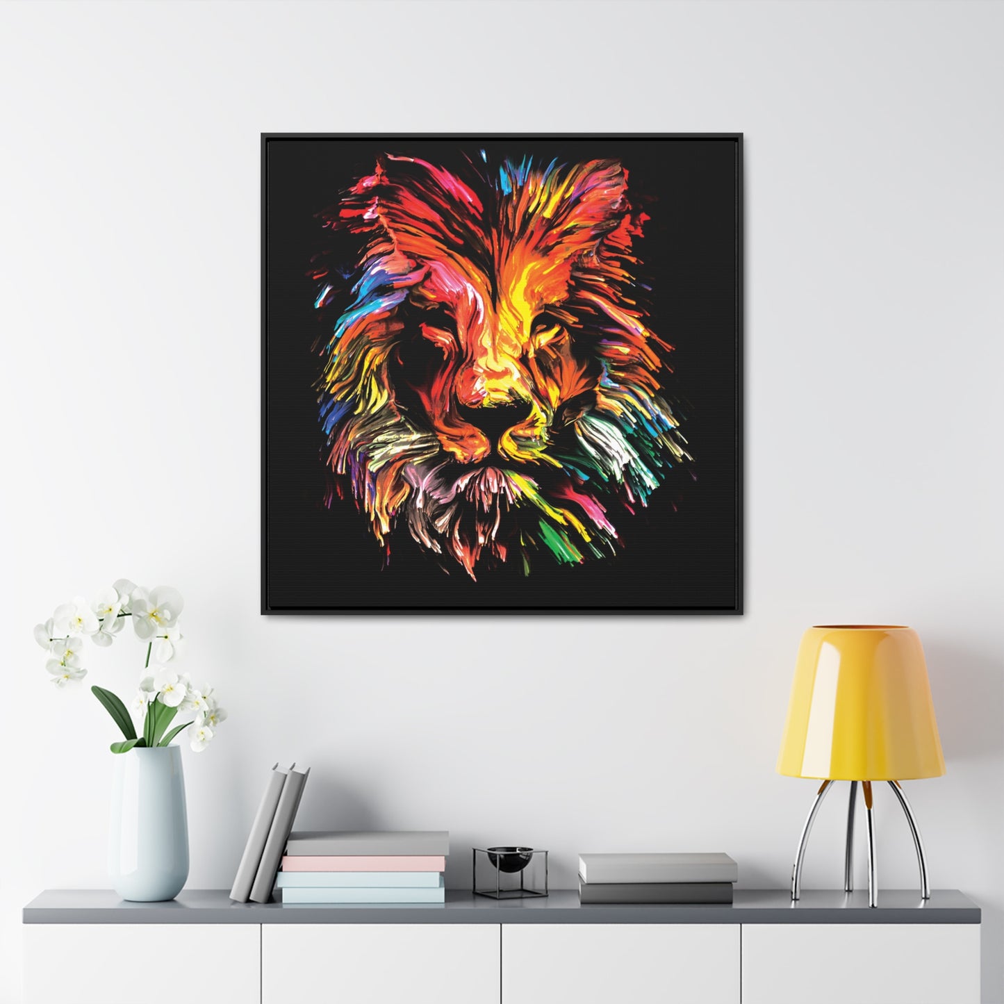 Lion, Gallery Canvas Wraps, Square Frame