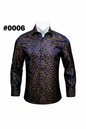 Black Paisley Silk Shirts