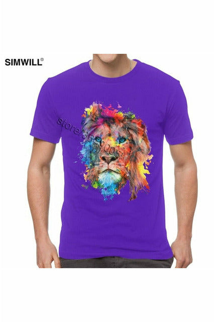 Color Paint Lion T Shirts