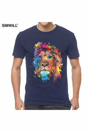 Color Paint Lion T Shirts