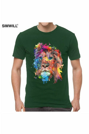 Color Paint Lion T Shirts