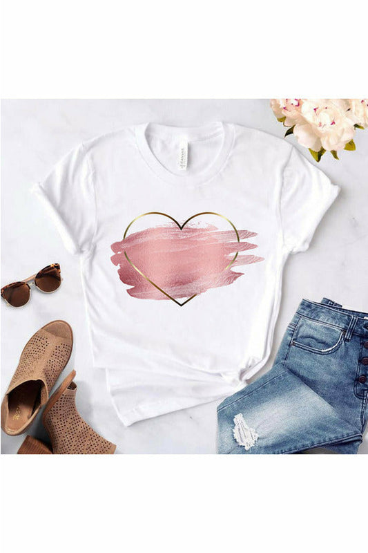 Heart flower ladies T-shirt