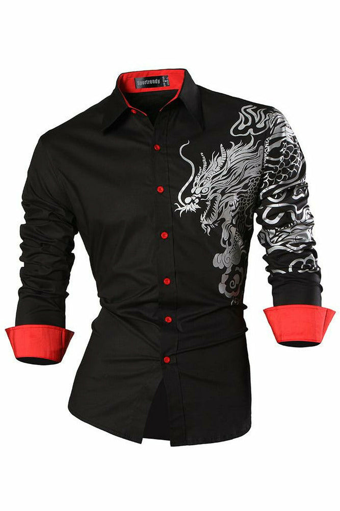 Sportrendy Shirt Dress Casual Long Sleeve
