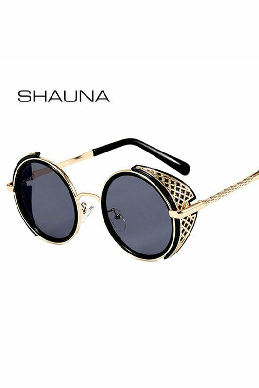 Retro Round Steampunk Sunglasses