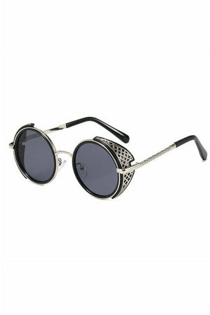 Retro Round Steampunk Sunglasses