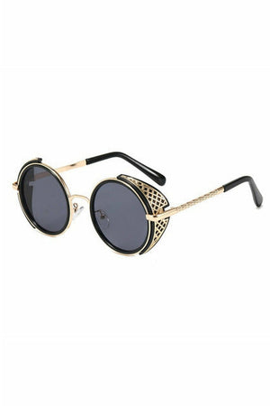 Retro Round Steampunk Sunglasses