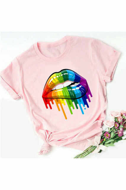 Lips Watercolor Graphic T
