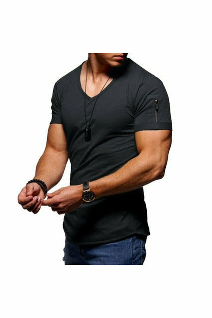 Summer Slim fit Men buff Polo V Neck