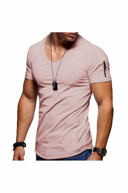 Summer Slim fit Men buff Polo V Neck
