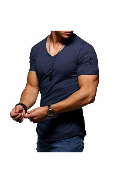 Summer Slim fit Men buff Polo V Neck