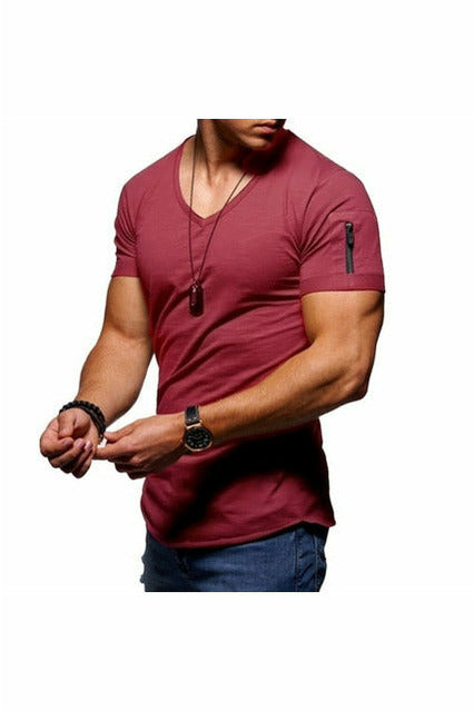 Summer Slim fit Men buff Polo V Neck