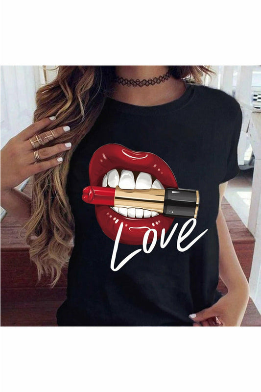 Lips on T Shirt