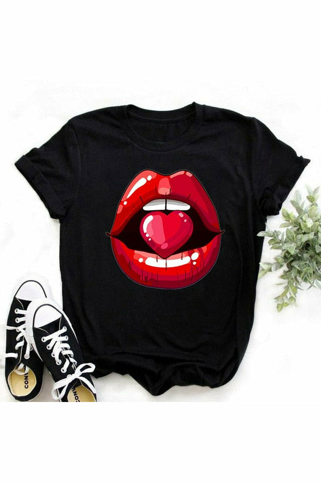 Lips on T Shirt