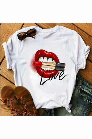 Lips on T Shirt