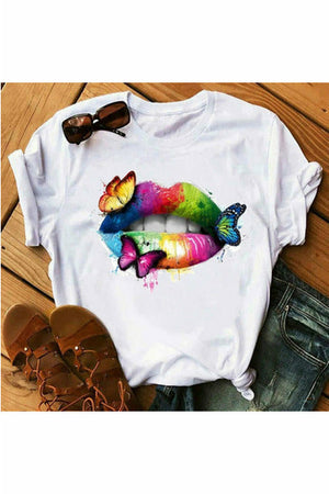 Lips on T Shirt