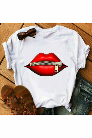 Lips on T Shirt