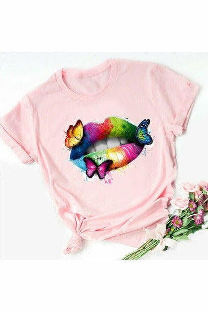 Lips on T Shirt