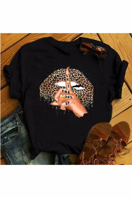 Maycaur Sexy Red Lips T shirt