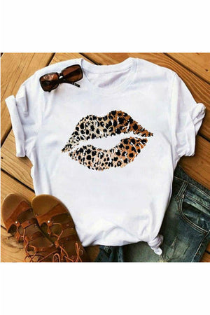Maycaur Sexy Red Lips T shirt