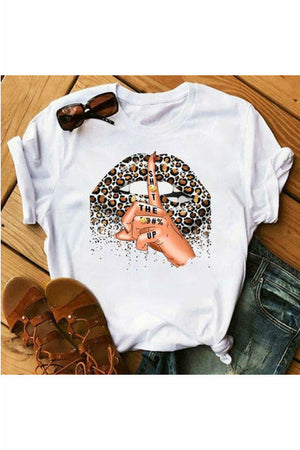 Maycaur Sexy Red Lips T shirt