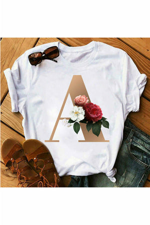 ARTNSOUL™ - A B C D E F G Short Sleeve Black T-shirt