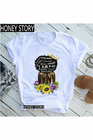 ZOGANK Black Girl History Month Female Tops