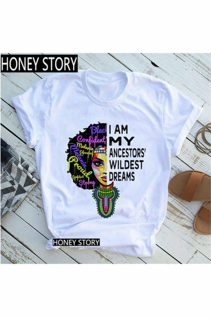 ZOGANK Black Girl History Month Female Tops