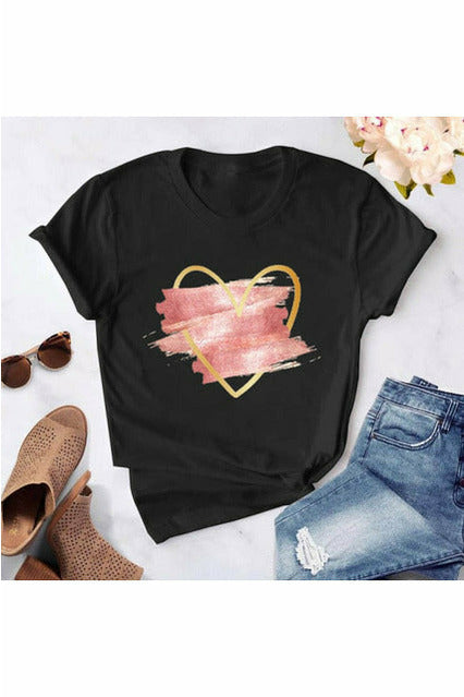Heart flower ladies T-shirt