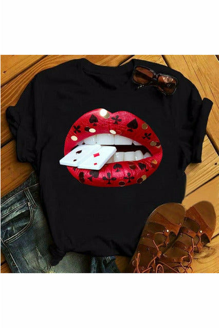Lips on T Shirt