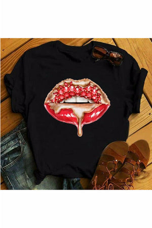 Lips on T Shirt