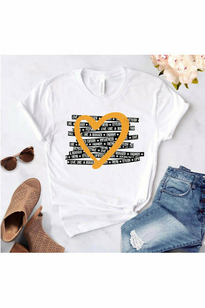 Heart flower ladies T-shirt