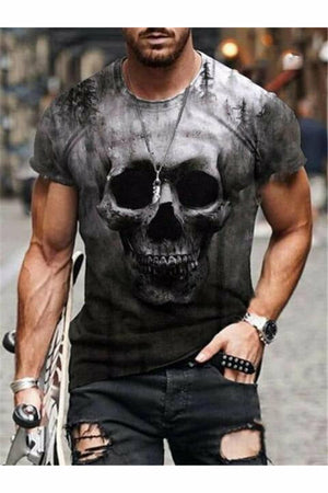 Cross Skull Print T