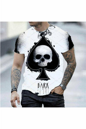 Cross Skull Print T